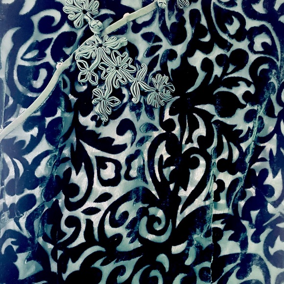 Chinese midi w/ Shantung collar - Picture 2 of 5